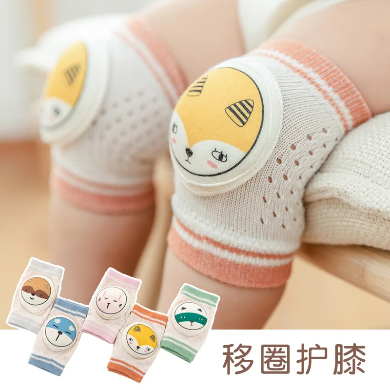 

Cute Baby Knee Pads Leg Warmers Safety Cotton Flexible Crawling Protector Kids Kneecaps Children Short Kneepad Sports Brace