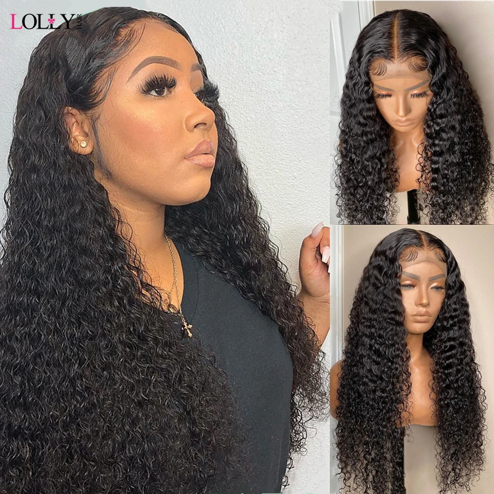 Парик из малазийских человеческих волос с глубокой волной 13x 6 дюймов | Шиньоны и