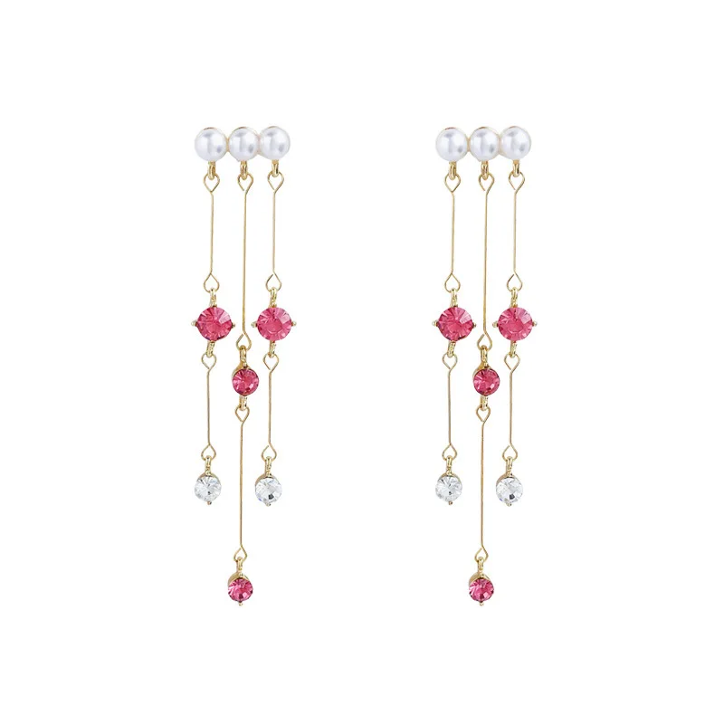 Классические серьги с жемчугом и кисточками модные ювелирные изделия для