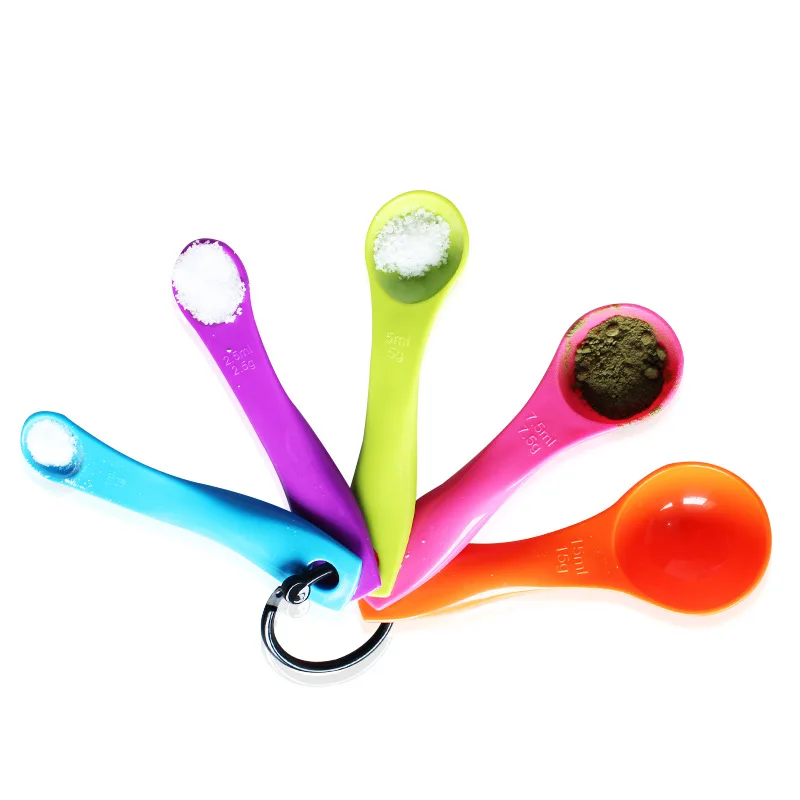 

Kitchen Dining Bar Accessories Color Pp Plastic Scale Baking Condiments Cake Powder Measuring Tool Spoon 5pc/lot