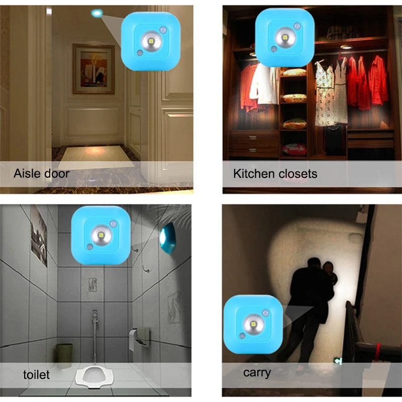 Светодиодный ночной Светильник инфракрасный датчик движения из PIR шкаф