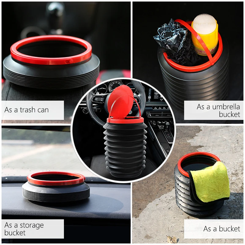 Автомобильное Мусорное ведро мусорное для мытья автомобиля телескопическое