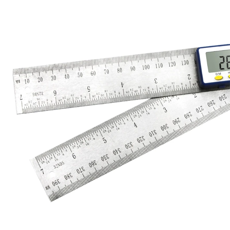 

67JE 2 in 1 200/300mm Stainless Steel Digital Meter Angle Inclinometer Ruler Electron