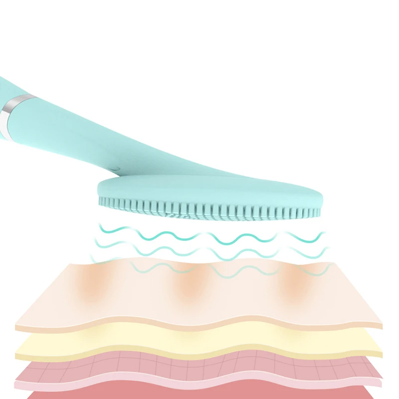 

Facial Cleansing Brush Waterproof Vibrating Rechargeable Face Cleansing Brush for Deep Cleansing Gentle Exfoliating Brus Tool h