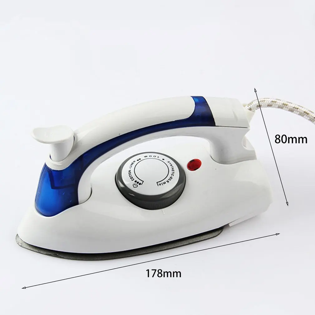 

700W Portable Compact Size Foldable Handle Electric Steam Iron Baseplate Steam Iron Handheld Home Travel Use