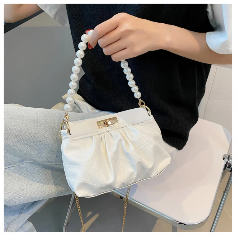 

Ladies Bags New Fashion Casual One-shoulder French Cross-body Cloud Bag Under The Arm Handbags Purses and Handbags