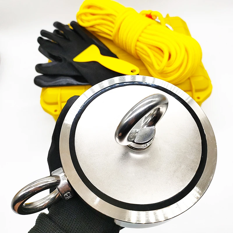 Рыболовный Магнитный комплект D135 мм с веревкой скребком пластиковый чехол d5.31