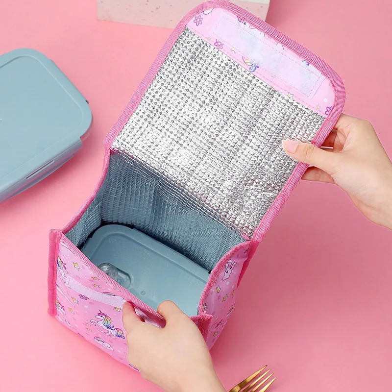 

Unicorn Print Portable Sandwich Bread Lunch Bag For Girl Kid Children Picnic School Storage Pink Blue Purple Thermal insulation