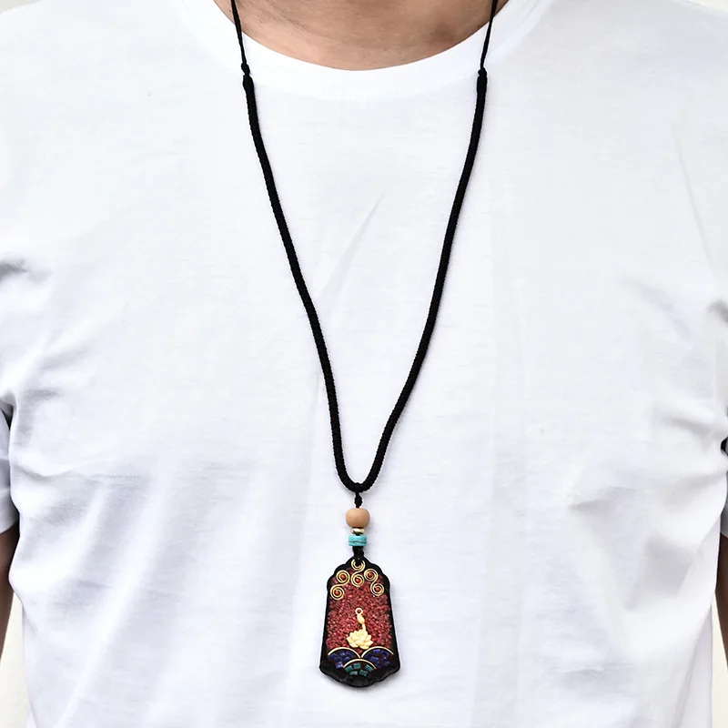 Ручной работы в этническом стиле буддийский непальский кулон ожерелье для