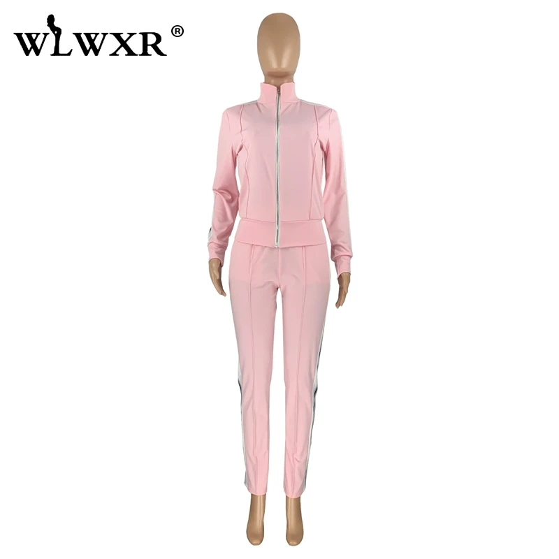 WLWXR спортивный костюм 2 из двух частей комплект одежды на застежке молнии с