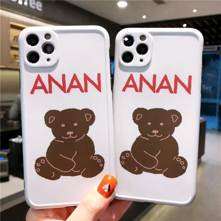 iPhone 8Plus Case X Cover Cartoon Anan Bear Scrub New arrival IMD se 2020 silicon xr Xs MAX 7 accessories | Мобильные телефоны и