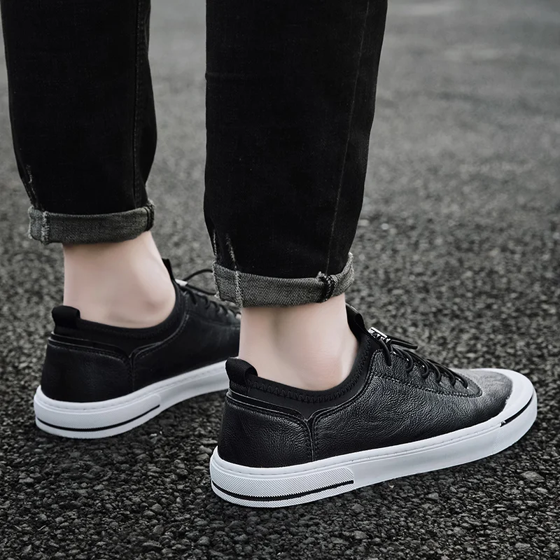 Мужские повседневные деловые лоферы дышащие туфли на плоской подошве