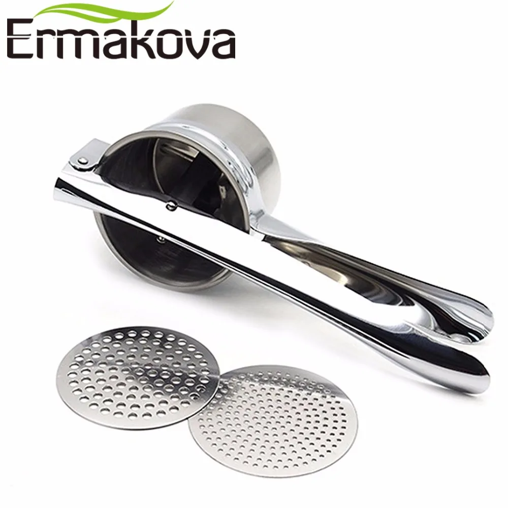 ERMAKOVA картофеля Ricer Нержавеющая сталь Картофельная давилка фрукты Пресс Еда