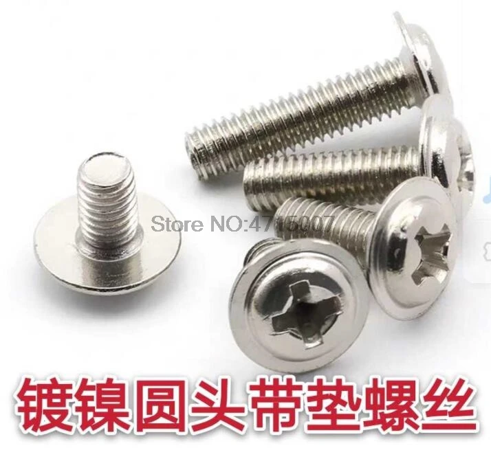 

20PCS M2 M2.5 M3 M4 M5 DIN967 Nickel plating Cross recessed pan head screws with collar For Computer Floppy DVD ROM Motherboard