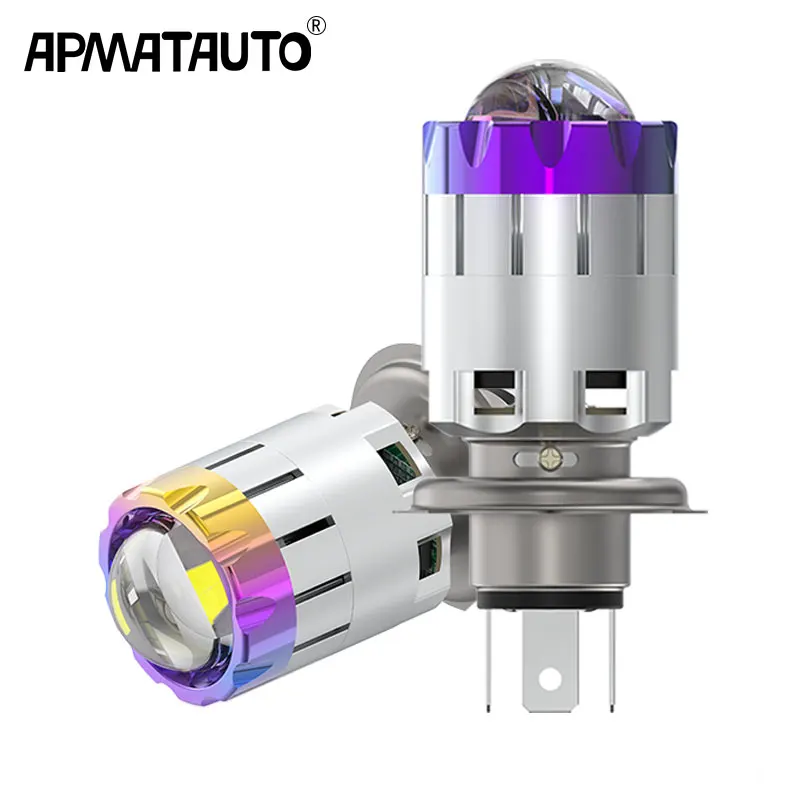 1 шт. 6000K белый 3000k 4800LM 12V мотоциклов H4 Мини Би светодиодный фар линзы лампы для BMW
