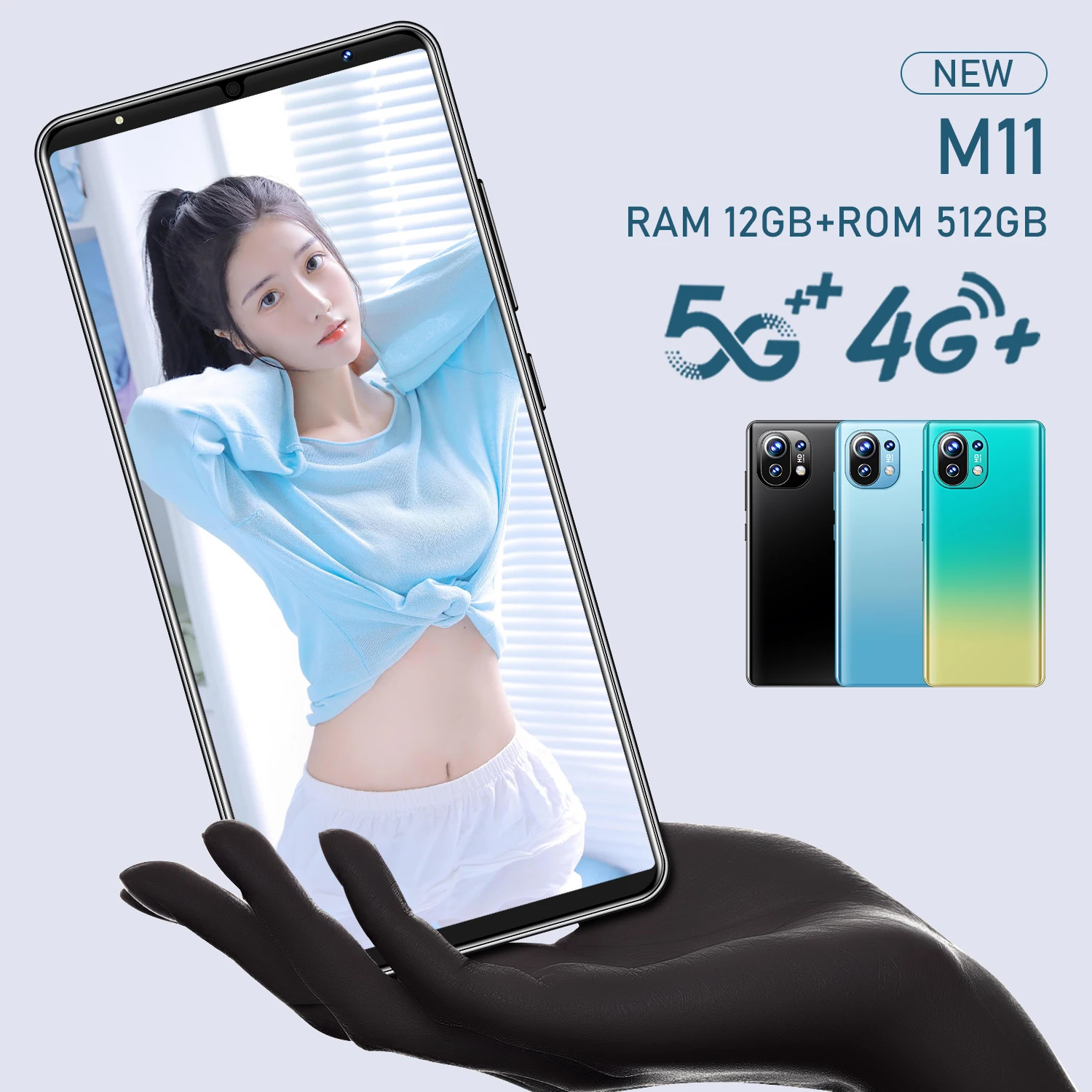 

Смартфон XIOMI M11, полный экран 6,1 дюйма, 12 Гб + 512 ГБ, 5200 мАч