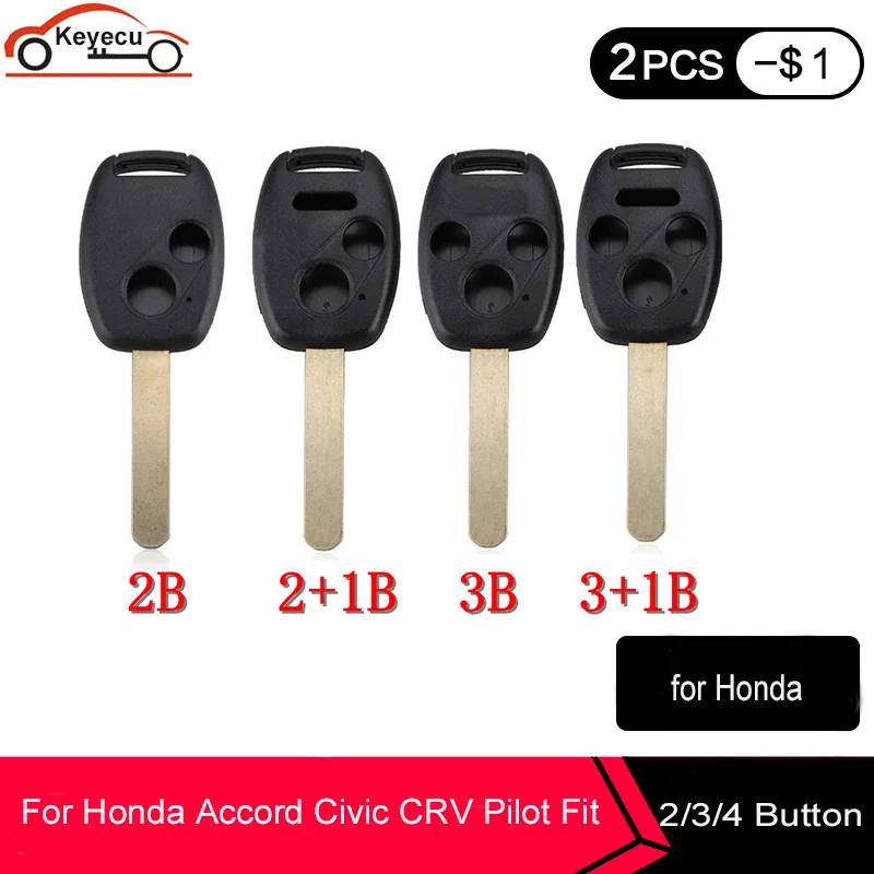 Пульт дистанционного управления KEYECU 2/2 + 1/3/3 1 для HONDA Accord 2003 20132 CRV/Pilot 2005 2013 Civic 2006