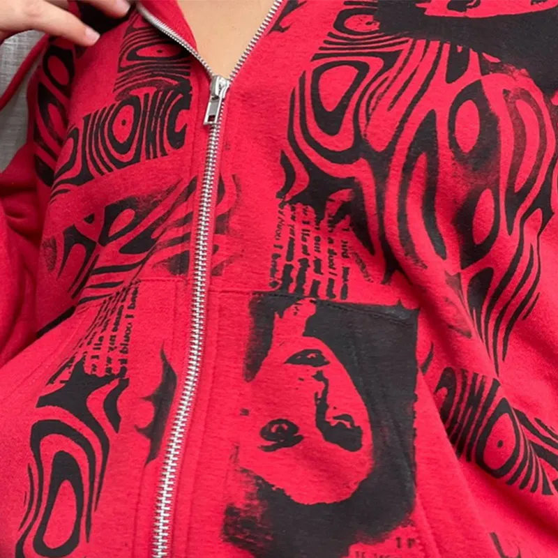 Женская флисовая толстовка с длинным рукавом в готическом стиле |