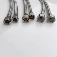 kitchen hose stainless steel flexible plumbing pipes bathroom 2 pieceset cold hot faucet supply pipe hoses g 12 g 38 g 916
