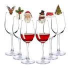 2 шт. маркер на стакан для вина Творческий Снеговик рожки лося Рождественский бокал для вина карты Кепки чашка знак вечерние Поставки груза падения