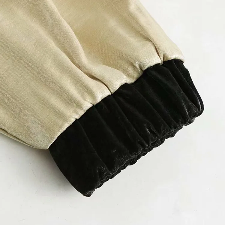 

Women's Casual Loosen 2019 Fall Hooded Jacket +Trousers Set Vevlet Kahchi Jogging Suit Traje De deportivo