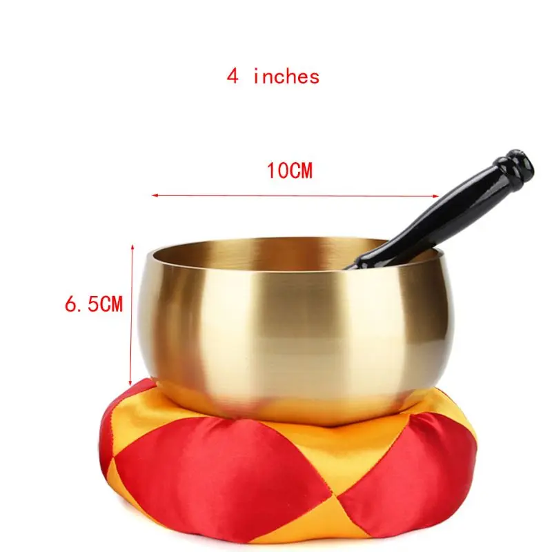 9.5cm Тибетский буддизм Поющая чаша ручной молотый Йога медная чакра медитация подарок - Цвет: 9.5cm