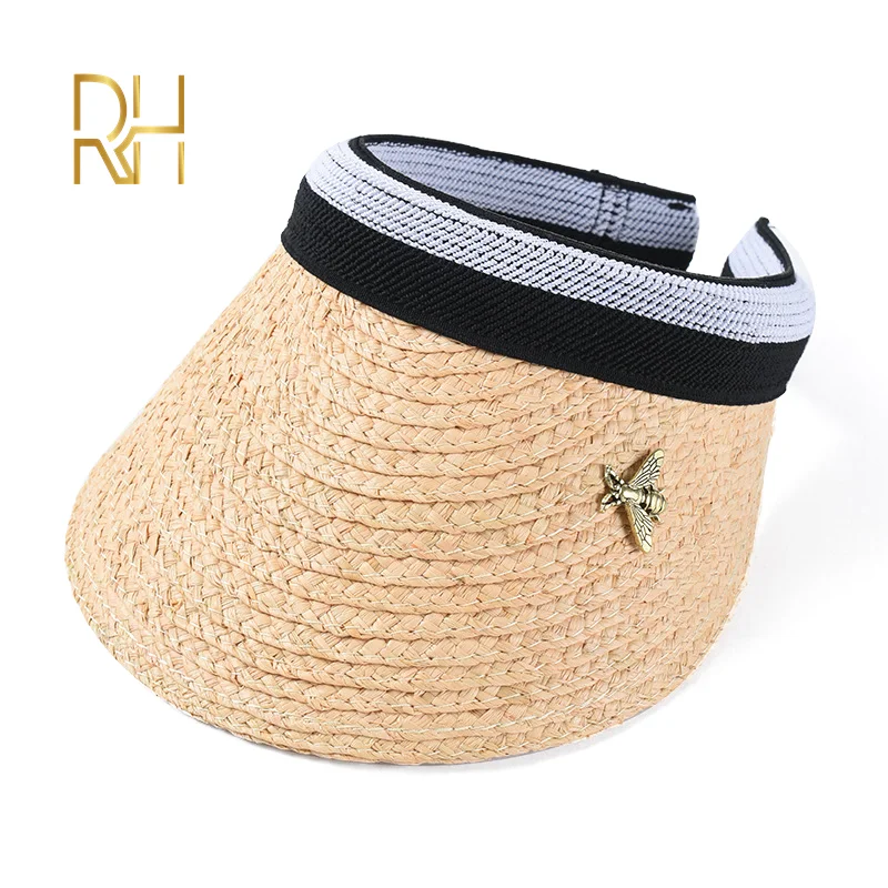 RH Солнцезащитная соломенная Рыбацкая шляпа от солнца летняя уличная пляжная