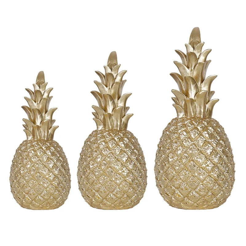 

VIVIXIXILAOJH Golden Modern Nordic Style Pineapple Ornament Desktop Ramadan Decoration for Gif