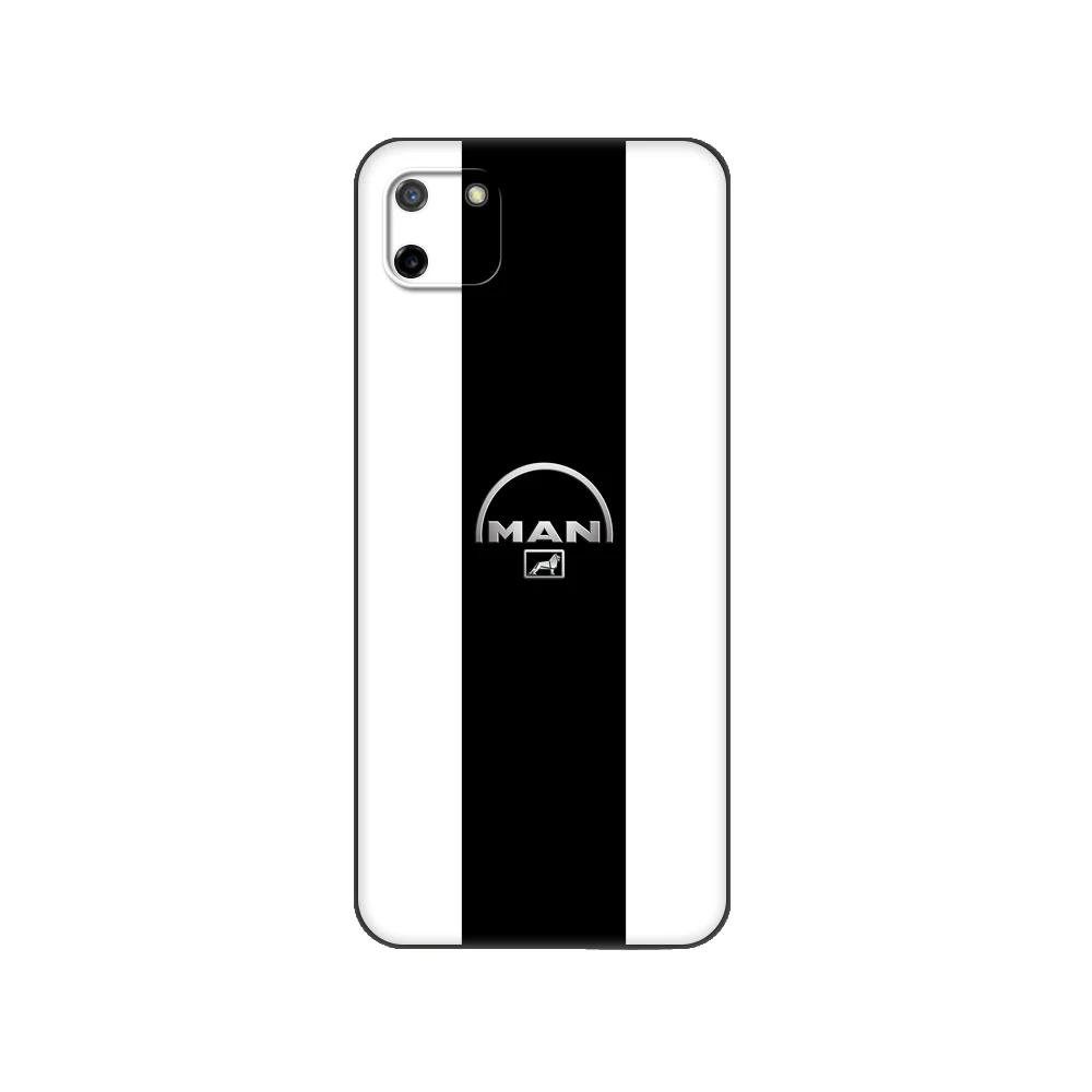 Чехол-накладка для OPPO Realme C11 C20 C21 черный чехол ТПУ с логотипом Man trucks | Мобильные