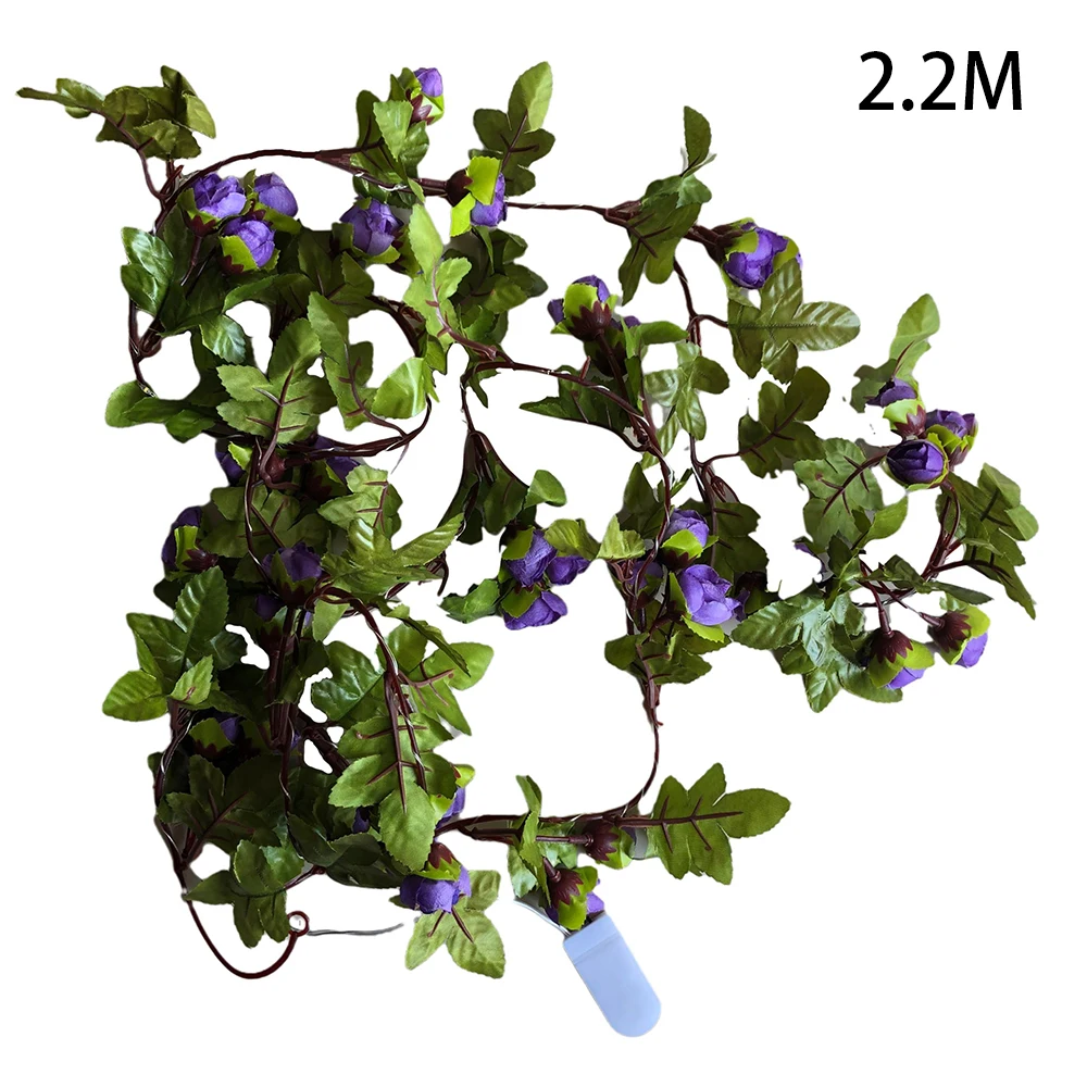

Artificial Flower String Lights 2.2m Art Vine LED Garlands Lamp Battery Powered Decoration Fairy Light for Wedding Party