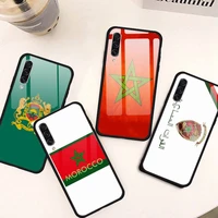 morocco flag coat of arms symbol phone case tempered glass for samsung s10 s20 plus ultra e note8 note9 note10 pro