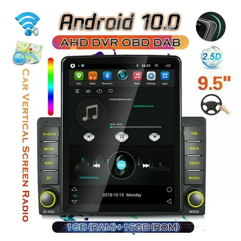 

2 Din Android 9.5 Inch Contact Screen Car MP5 Player Stereo GPS Navi Bluetooth Radio FM WiFi Mirror Link