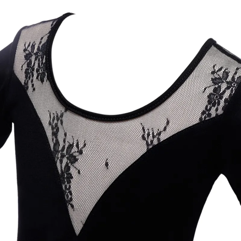 Детское балетное платье для девочек модное ажурное кружевное балета с короткими