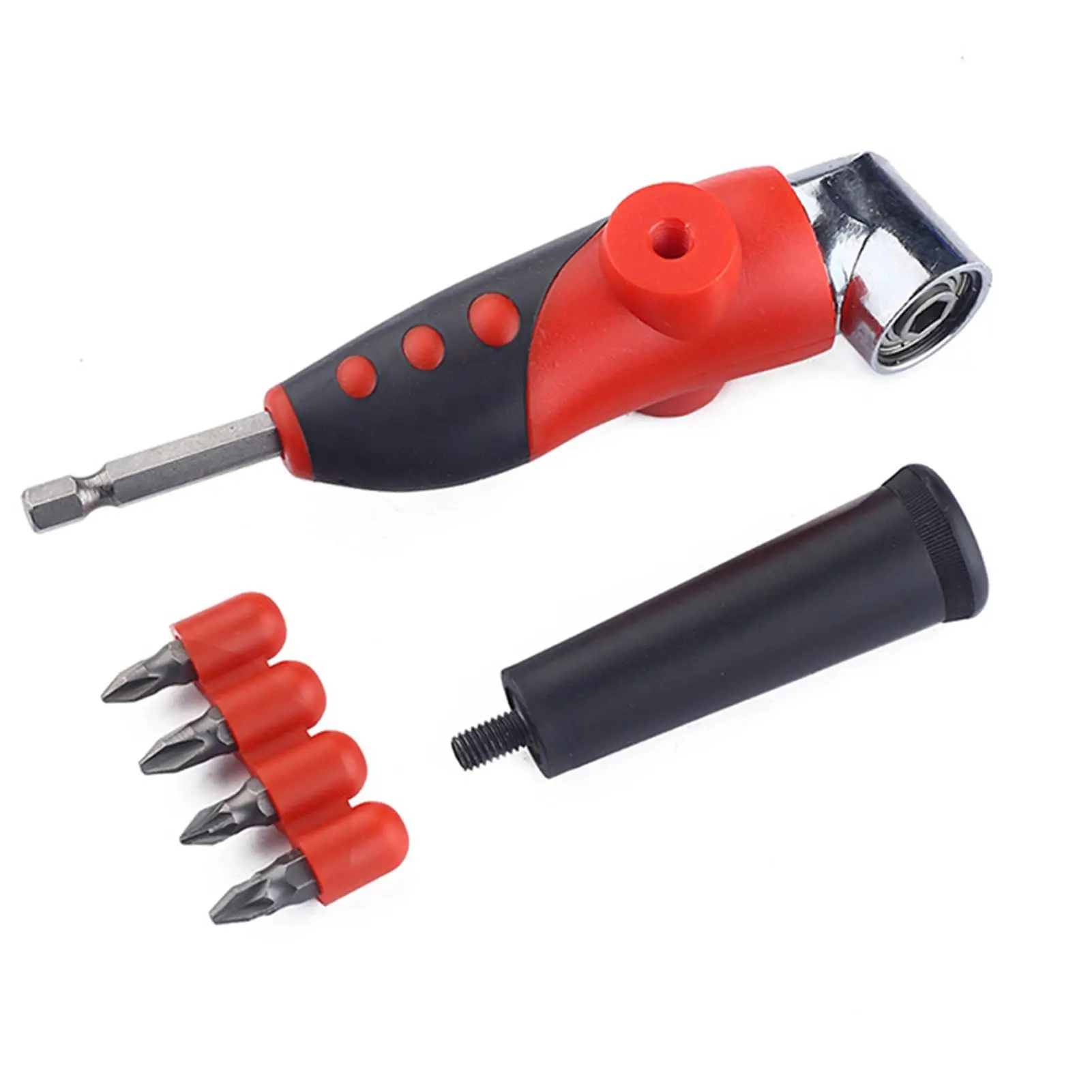 

105 Degree Magnetic Angle Bit Driver Adapter Screwdriver Holder with Handle Detachable Drill Bit Holder Extensions Rod