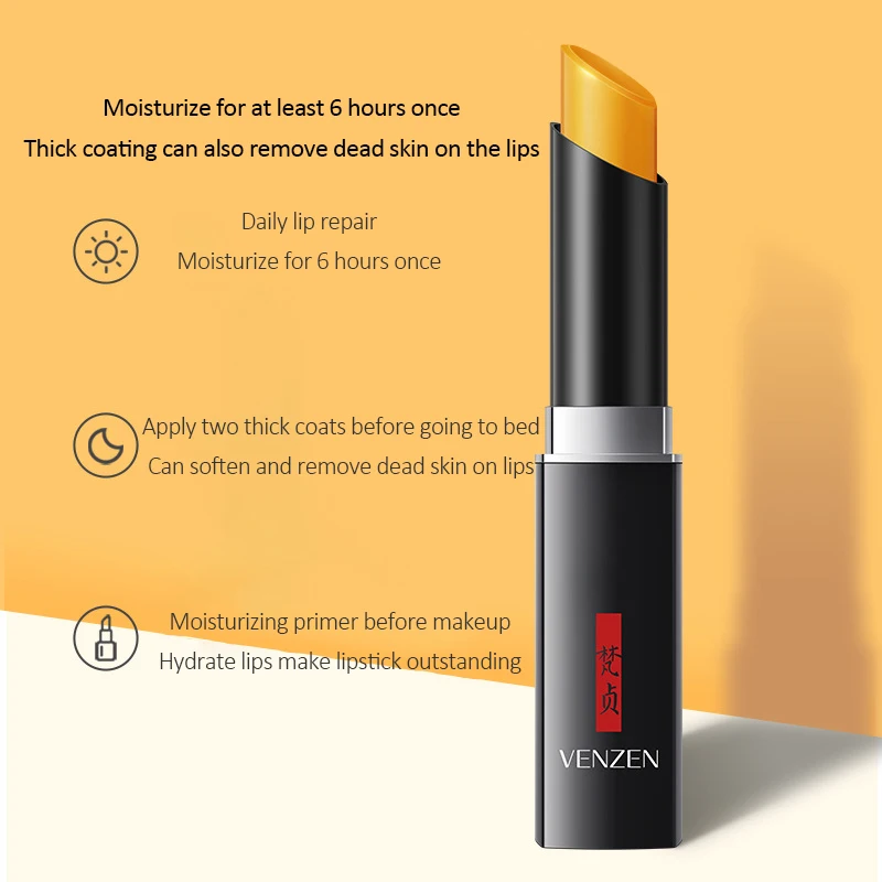 

3.8g Lip Balm Long Lasting Nourishing Lip Hyaluronic Acid Texture Dense Delicate Waterproof Sweatproof Prevent Dry Lips Care