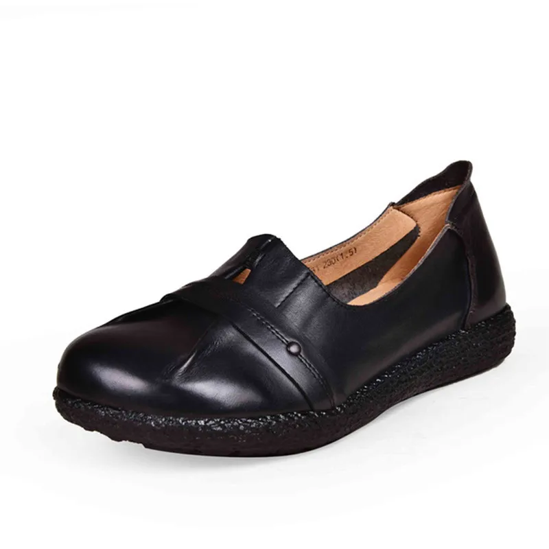 

Grandma shoes 2020 spring new Korean leather casual retro beanie shoes women comfortable thick-soled leather women's shoes