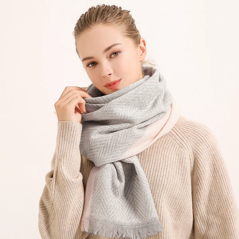 Зимний кашемировый шарф женские теплые шали и палантины для женщин 2021 фирменный