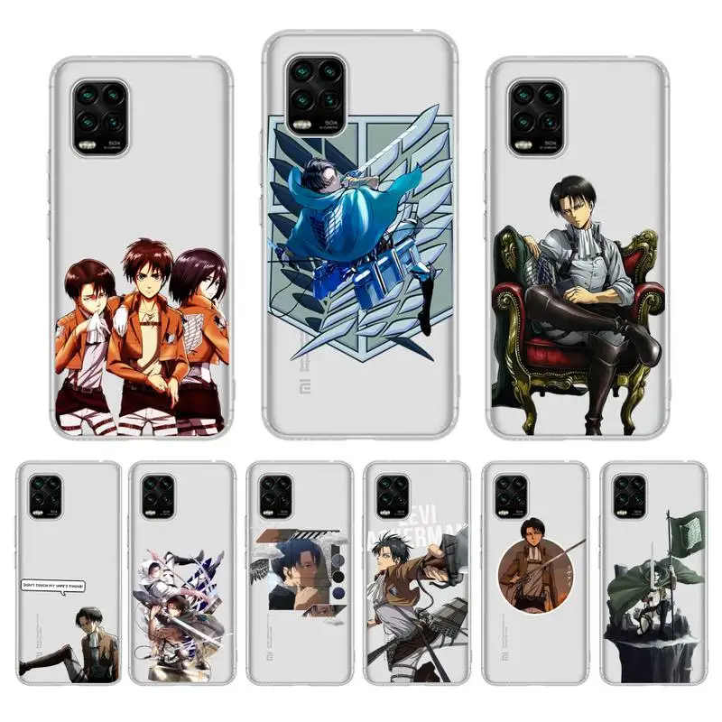 

Anime Attack On Titan Levi Ackerman Phone Case For Redmi Note 5 7A 10 9 8 plus pro 9A K20 for Xiaomi 10Pro 10T 11 Capa