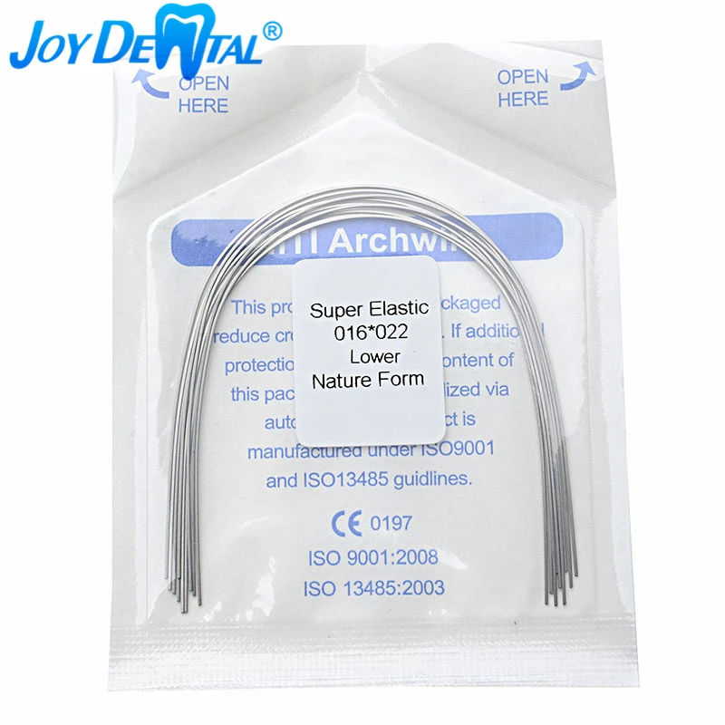 10 Соединенных стоматологических сводов Ni-Ti натуральная форма прямоугольная для