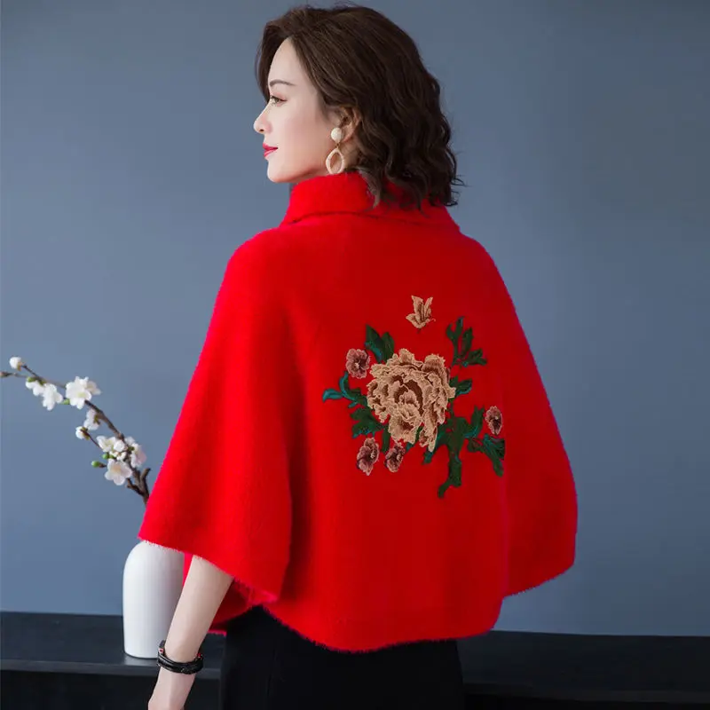 Женская шаль из искусственной норки осенне-зимняя искусственного кашемира