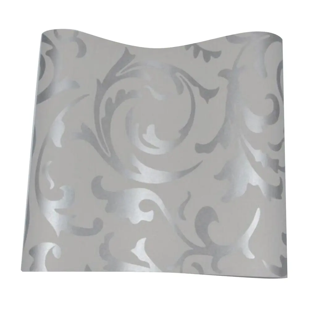 Простые европейские экологически чистые 3D нетканые обои с вязаными листьями