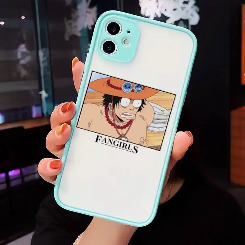 

One Piece luff zoro funny anime Phone Cases Matte Transparent for iPhone 7 8 11 12 s mini pro X XS XR MAX Plus cover funda