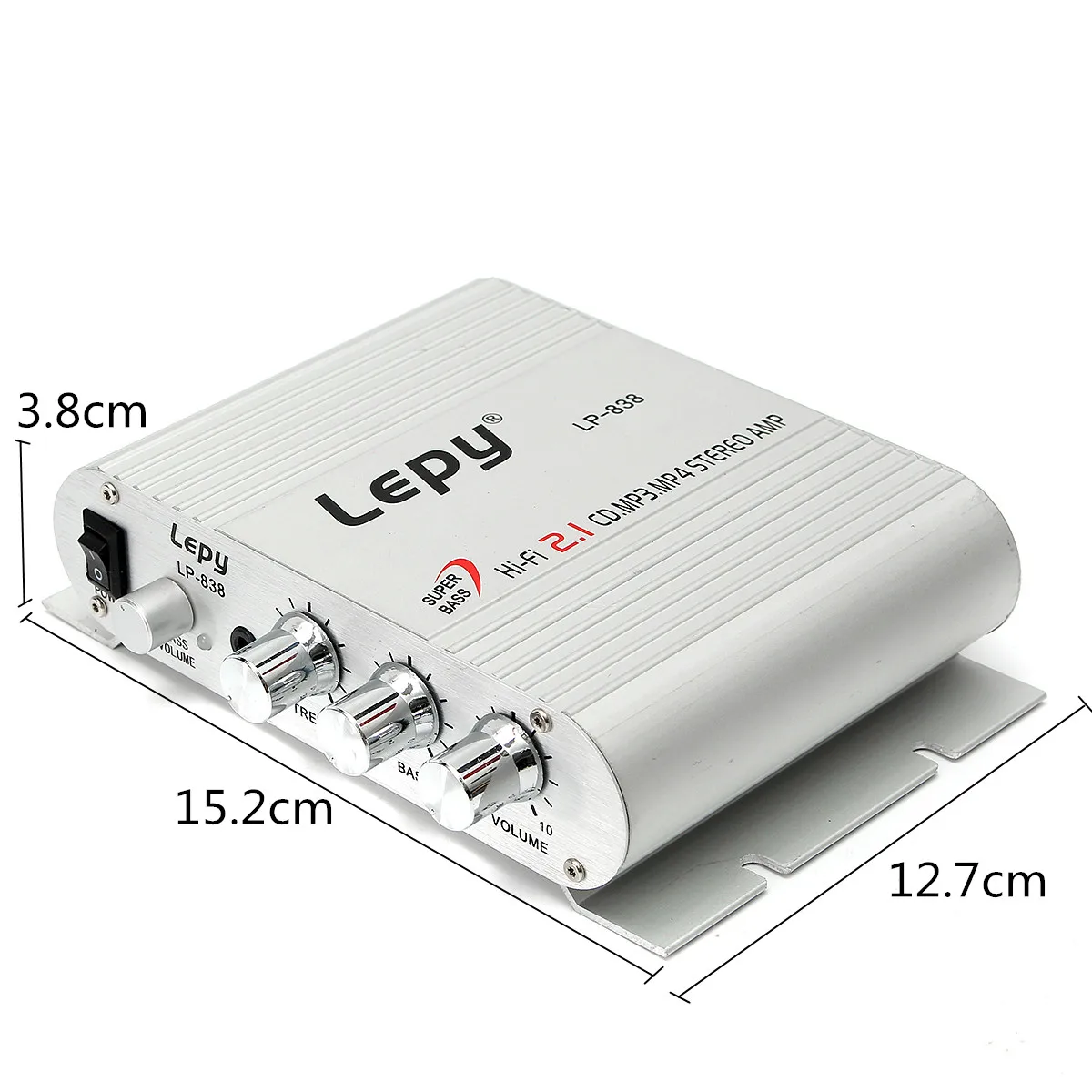 LP-838 МИНИ 2,1 канальный автомобильный Hi-Fi стерео домашний усилитель радио MP3 MP4 Super Bass для динамиков AMP PC Автомобильный dvd-плеер