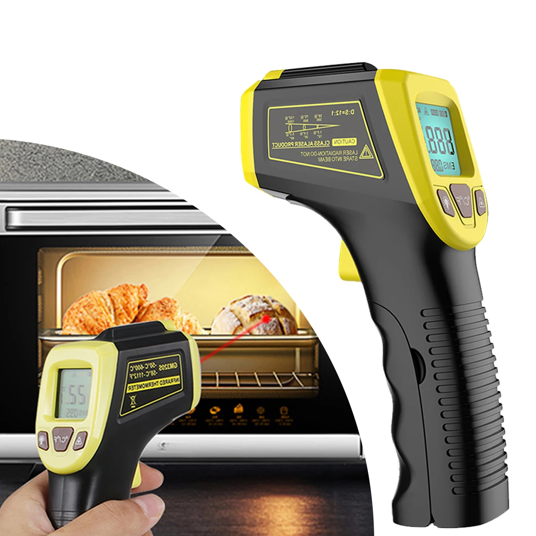 Цифровой инфракрасный термометр Бесконтактный лазерный прибор для измерения