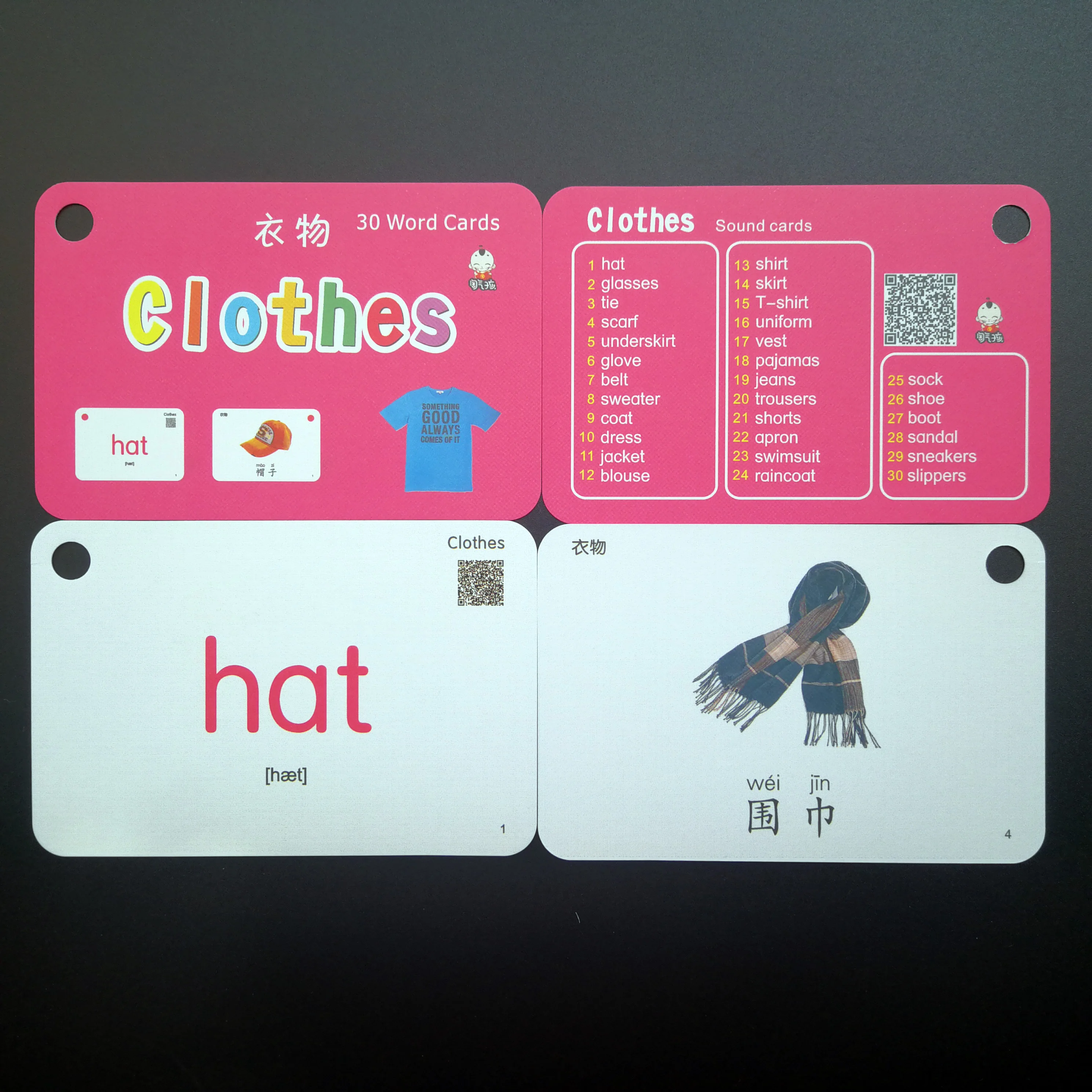 32 шт./компл. Детские карточки Монтессори для изучения английских китайских слов