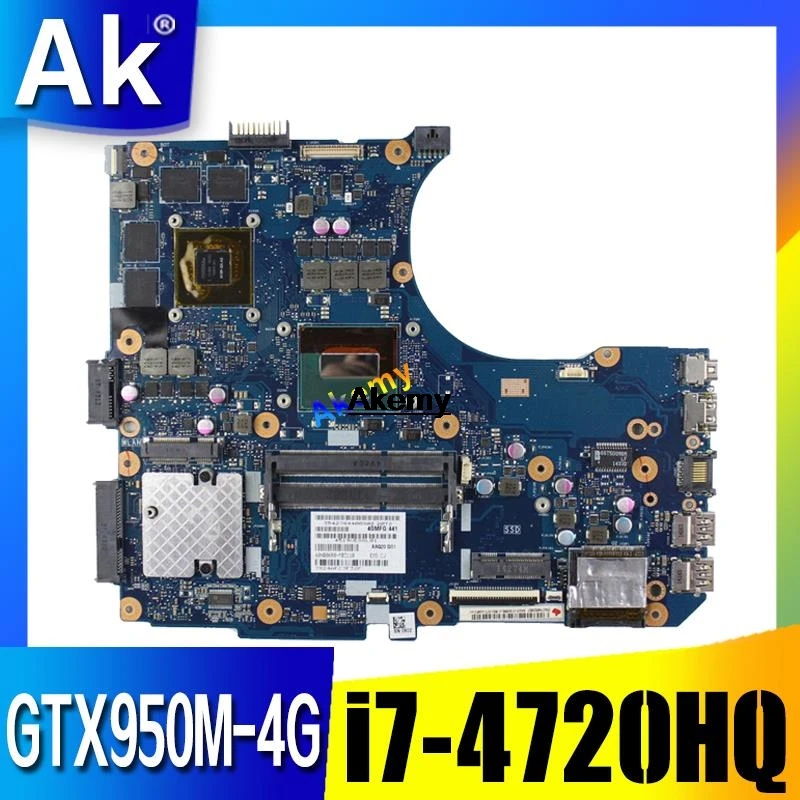 

N551JX материнская плата для ноутбука For Asus N551J N551JK N551JM N551JW G551J G551JK G551JM G551JW I7-4720HQ/GTX950M оригинальная Mainboard