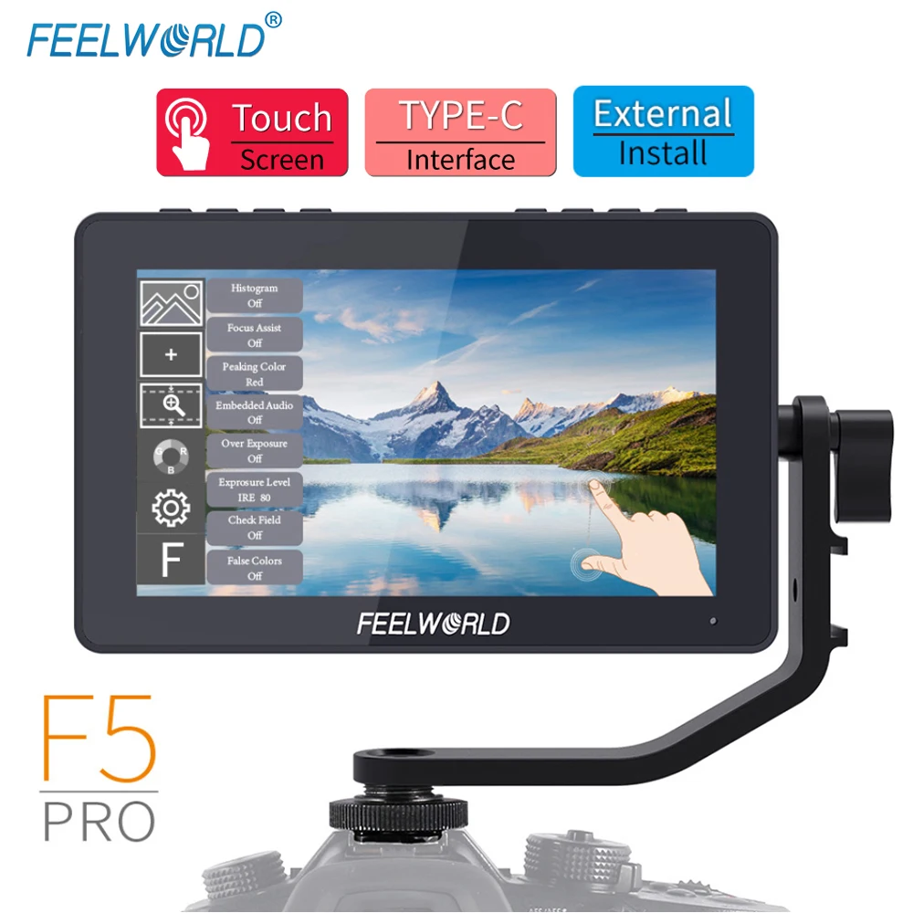 

Монитор для камеры FEELWORLD F5 Pro, 5,5 дюйма, 1920x1080, 4K, IPS, FHD