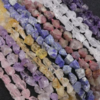 natural raw crude quartzs 10 12mm freeform loose spacer beads for jewelry making 15 strand amethysts citrine rose quartzs lapis