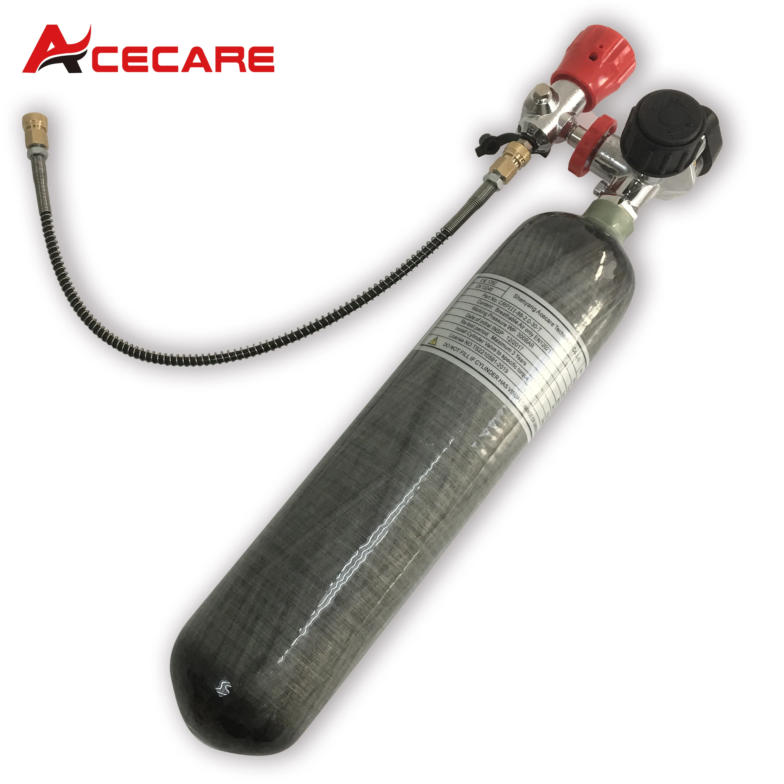 Acecare 2L/3L Hpa Pcp резервуар для подводного плавания Воздушный бак винтовка бутылка