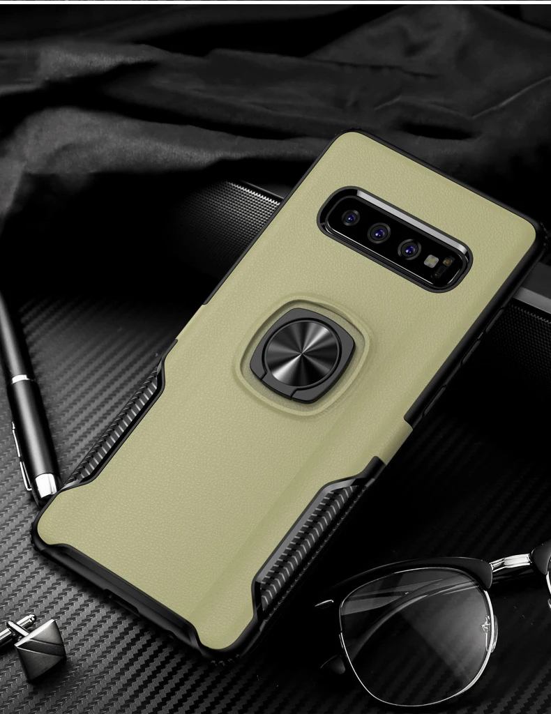 Lamorniea для samsung Galaxy S10 чехол металлическое кольцо автомобильная подставка силиконовый чехол для телефона samsung Galaxy S10 S8 S9 Plus S10E Note 8 9